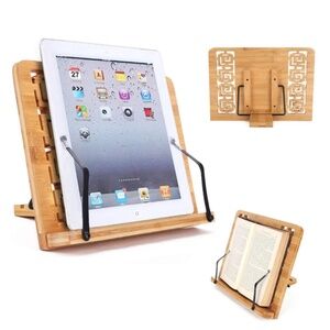 NEW! Bamboo Book/iPad Holder